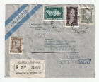 ARGENTINA 4 stps AIRMAIL reg cover BUENOS AIRES 5/6/1953 to Germany