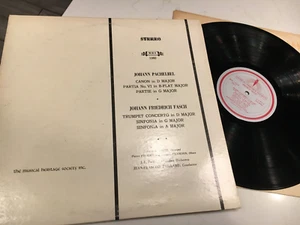 Johann Pachelbel Johann Friedrich Fasch Vinyl MHS 1060 Musical Heritage Society - Imagen 1 de 2