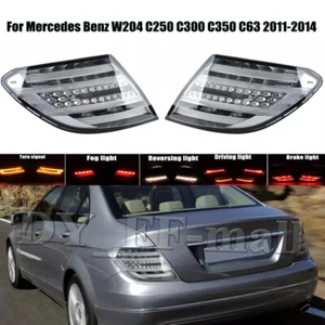 PAIR FOR MERCEDES C CLASS W204 C250 C350 C63 2011-2014 LED REAR TAIL LIGHT LAMP - Picture 1 of 14