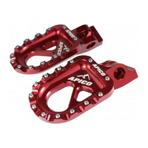 APICO CNC TRIALS FOOTRESTS RED FACTORY STYLE BETA SHERCO MONTESA GAS GAS VERTIGO - Picture 1 of 8