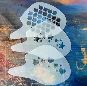 3 Pack #1 - Scales,Stars,Hearts, Face Painting, Easy Use, Easy Clean. Free P+P - Picture 1 of 7