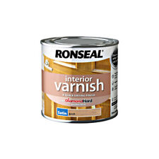 Ronseal Diamond Hard Interior Varnish -SATIN- Various Colours & Sizes Available