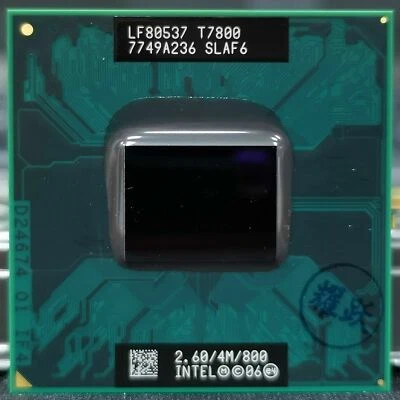  Intel Core 2 Duo T7800 2.6 GHz 800 MHz SLAF6 Socket M,Socket P CPU for Laptop - Image 1 of 4