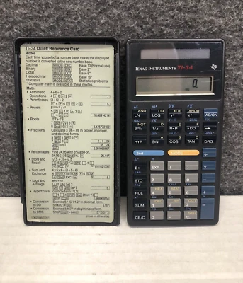 Calculadora Matemática Científica TEXAS INSTRUMENTS TI-34 De Colección Funciona Foto 1 de 4