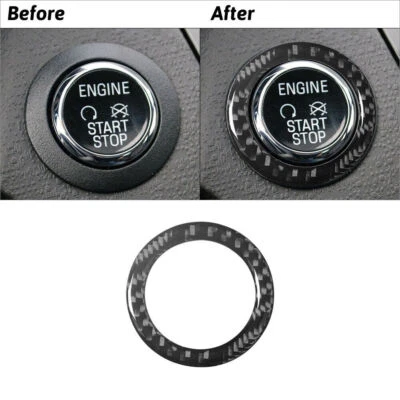 For Ford Fiesta 2011-2015 Carbon Fiber Interior Ignition Switch Cover Trim — 第 1/4 张图片