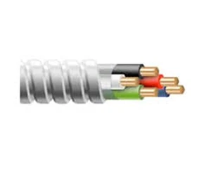 12/4 Metal Clad (MC) Cable with Ground, Aluminium Armor and Solid Copper Conduct - Picture 1 of 4