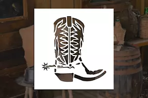 Cowboy Cowgirl Boot Reusable Stencil (Many Sizes) - Imagen 1 de 1