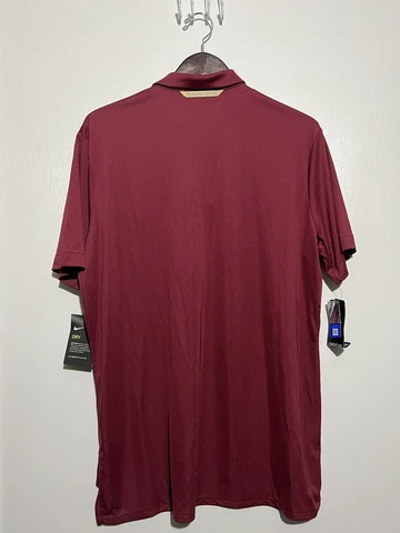 NWT Florida State Seminoles FSU Nike Dri-Fit Polo Shirt Garnet Gold L ￼1080 ￼ Cover