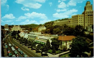 Postal Magnolia Bordered BATH HOUSE ROW Central Avenue Hot Springs NATL PARK - Imagen 1 de 2