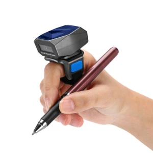 Eyoyo Finger Ring 2D Barcode Scanner Bluetooth Wireless QR Scanner for Phone - Picture 1 of 10