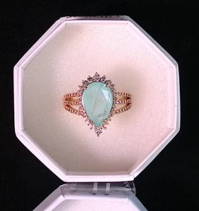 Bomb Party Resort Wear RG39249 Jewel Of The Sea, Sz 11 Lab Created Aquamarine - Picture 1 of 8