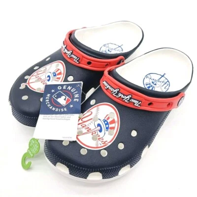 Crocs Clásico (Mujeres 9 Hombres 7) New York Yankees MLB Zuecos Sandalias Zapatos Sin Cordones Foto 1 de 4