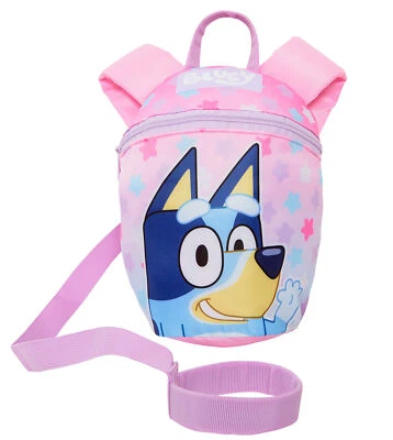 Girls Bluey Backpack With Reins Toddlers Detachable Safety Harness Nursery Bag