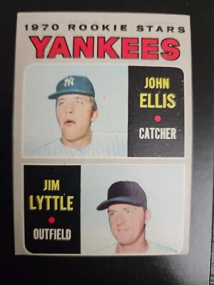 1970 Topps Rookie STARS #516 JOHN ELLIS JIM LITTLE New York Yankees BASEBALL EX - Image 1 of 2
