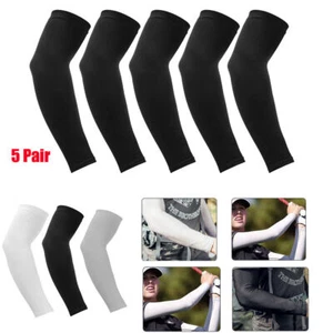 10 Paar Cooling Arm Sleeves Cover UV Sonnenschutz Sport Outdoor für Damen Herren - Bild 1 von 23