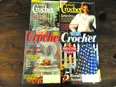 Lot of 4 issues of McCall's Crochet Pattern Magazines 1995/1996 VGC - Image 1 of 4