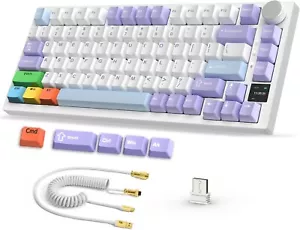 AJAZZ AK820Pro Wireless RGB Mechanical Keyboard 82 Keys with Coiled USB-C Cable - Picture 1 of 11