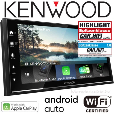 Kenwood DMX-7722DABS 2-DIN Autoradio WiFi DAB+ für android auto apple car play - Bild 1 von 4