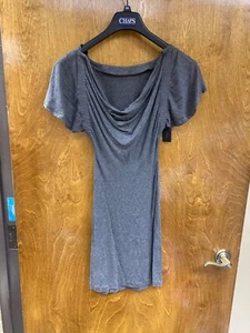 Women NWT " Mauro Griffoni" gray short sleeve slip dress Size 6 US. Eur 38 - Picture 1 of 2