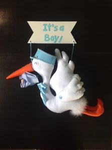 Felt Stork Baby Boy Nursery Decor Wall Hanging Decoration Children Room Decor - Picture 1 of 5