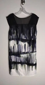 Jessica Simpson Artsy Running Black Indigo Ink Shift Dress 4 - Picture 1 of 4