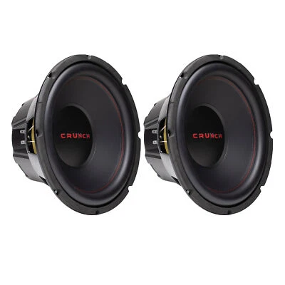 Crunch CRW12D4 12 Inch MAX 4 Ohm Dual Voice Coil Car Subwoofer Speakers (2 Pack) - Image 1 of 4