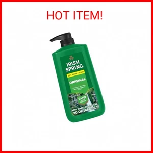Irish Spring Herren Body Wash Pumpe, Original Duschgel für Männer (30oz) Geruch frisch - Bild 1 von 1