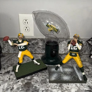 2 Aaron Rodger’s Action Figure And Greenbay Packer But/candy Dispenser - Picture 1 of 7