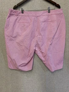 L-RL Lauren Active Ralph Lauren Seersucker Damenshorts 18W rosa und weiß. " - Bild 1 von 11
