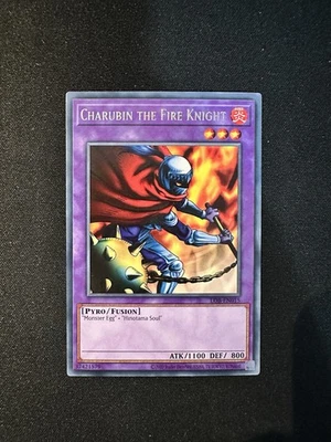 Yu-Gi-Oh! CHARUBIN THE FIRE KNIGHT LOB-EN015 Rare NM/Mint (25th Anniversary) - Image 1 of 2