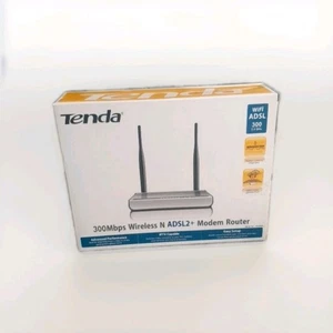 TENDA WIFI ADSL2 + MODEM ROUTER 300MBPS NEW - Picture 1 of 13