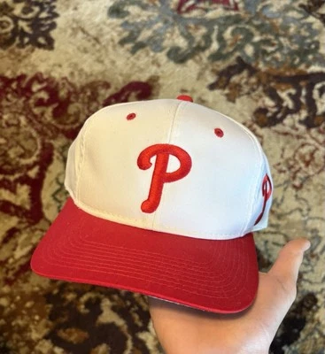 Vtg 90s Philadelphia Phillies G-Cap Twill Two-Tone Spellout Youngan Snapback Hat - Image 1 of 4