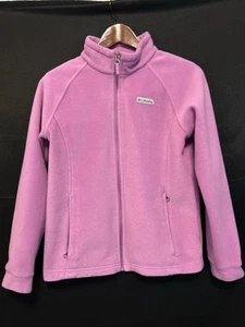 Columbia Benton Springs Fleece Jacket Girls XL (18-20) Purple Full Zip Pockets - Picture 1 of 20