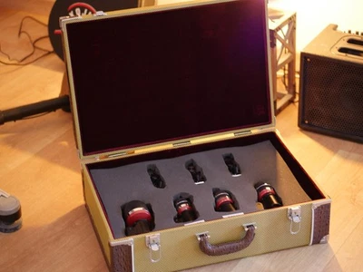 Avantone Pro CDMK4 - Complete Drum Pickup Set - Stunning Tweed Suitcase - Image 1 of 4