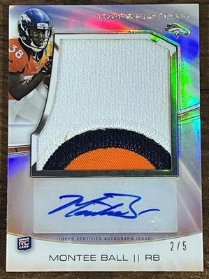 2013 Topps Platinum Montee Ball Jumbo Rookie Patch Auto Refractor /5 RC RPA - Image 1 of 2