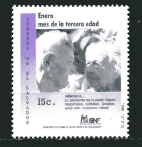 EL SALVADOR 1991, MONTH OF THE ELDERLY, Scott 1268, MNH - Picture 1 of 1