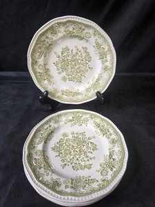 Kensington Staffordshire Balmoral  Green Bread Plates Set of 4 - Picture 1 of 3