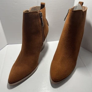 Blondo Reese Leather Waterproof Ankle Boots Womens 7.5M Brown Suede Beauty NEW - Bild 1 von 14