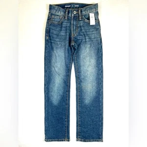 NWT OLD NAVY Boys' Built-In Tough Denim Straight Leg Dark Wash Jeans Size 8 Slim - Picture 1 of 8