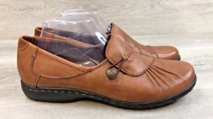 New Balance Cobb Hill Damen Halbschuhe Braun Leder 9,5 Freizeit Slipper Schuhe - Bild 1 von 7