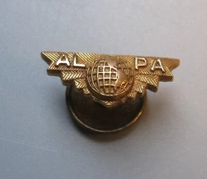Vintage AL PA Lapel Hat Pin Airline Pilots Assc. 10K? Screw Back - Picture 1 of 4