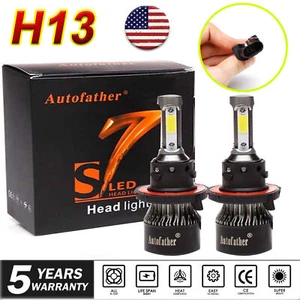 H13 9008 2000W 240000LM COB LED Headlight Bulb Kit Lamp Bulbs Hi/Lo white 6500K - Picture 1 of 10