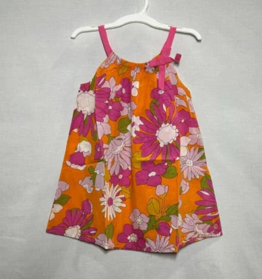 Happy by Pink Chicken Girls' Strap Dress - Citrus Orange 4 - Image 1 of 2
