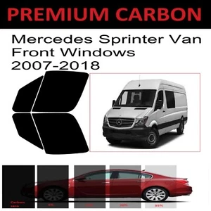 Premium Nano Carbon Window Tint fits Mercedes Sprinter Van 2007-2018 Fronts - Foto 1 di 7