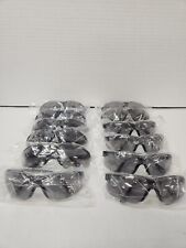 12 PAIR PACK Protective Safety Glasses Tinted Lens Work UV ANSI Z87.1 Dip Edge