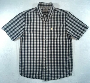 Carhartt Shirt Mens Sz M Multicolor Plaid Short Sleeve Button Down Relaxed Fit - Picture 1 of 14