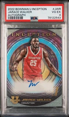 PSA 4 - JARACE WALKER Auto - 2022 Bowman University Inception Autograph Rookie - Image 1 of 2