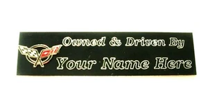 Corvette C5 Engraved Name Plate for Dashboard-Free Engraving - Picture 1 of 1
