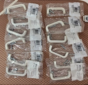 Amerock White Plastic Cabinet Handles 3 inch center Set of 12 - Picture 1 of 4