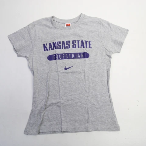 Kansas State Wildcats Nike Team Short Sleeve Shirt Women's Light Gray New Cover